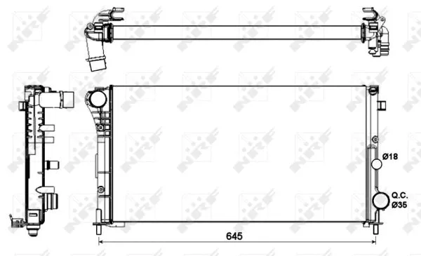 Radiator, engine cooling