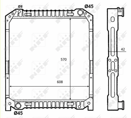Radiator, engine cooling (52096)