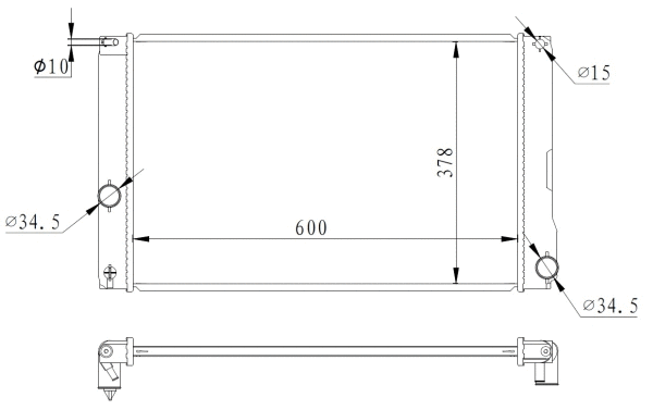 Radiator, engine cooling (550008)