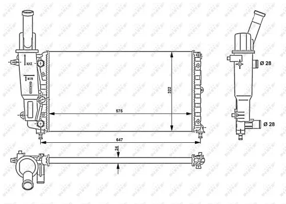 Radiator, engine cooling