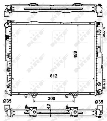 Radiator, engine cooling (53786)