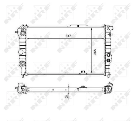 Radiator, engine cooling (58973)