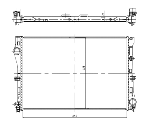 Radiator, engine cooling (50040)