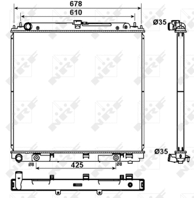 Radiator, engine cooling (53179)