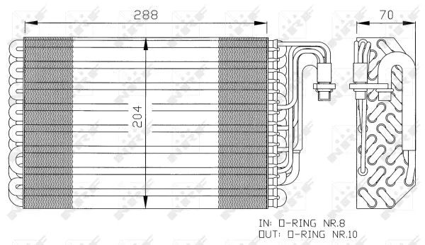 Evaporator, air conditioning