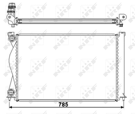 Radiator, engine cooling (50596)