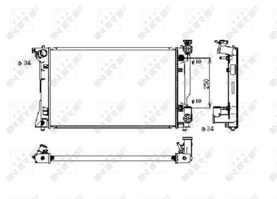 Radiator, engine cooling (53395)