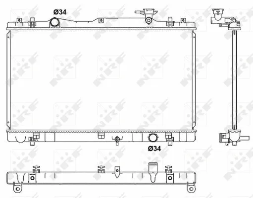 Radiator, engine cooling (53062)