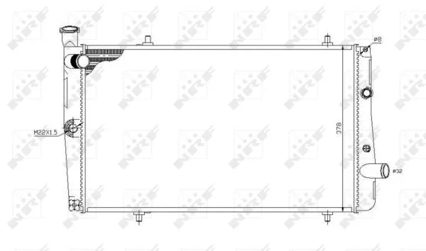 Radiator, engine cooling (54669)