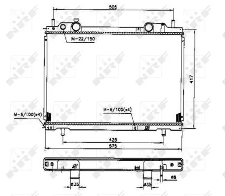 Radiator, engine cooling (53200)