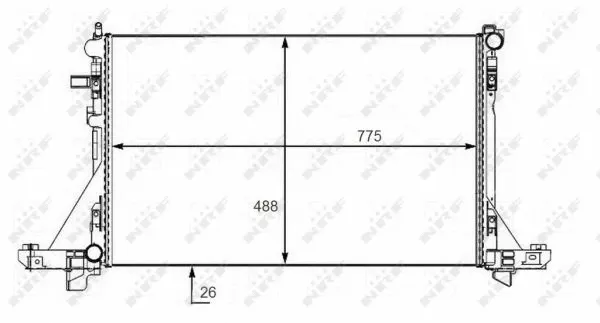 Radiator, engine cooling (58481)