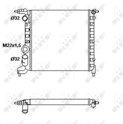 Radiator, engine cooling (58783)