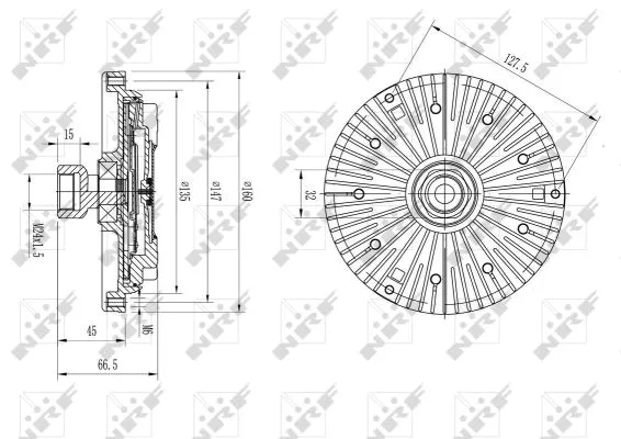 Clutch, radiator fan