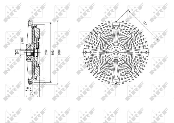 Clutch, radiator fan