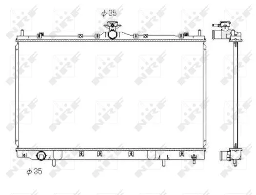 Radiator, engine cooling (53431)