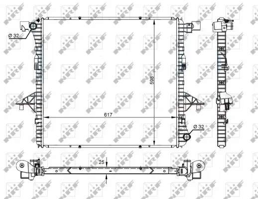 Radiator, engine cooling (59145)