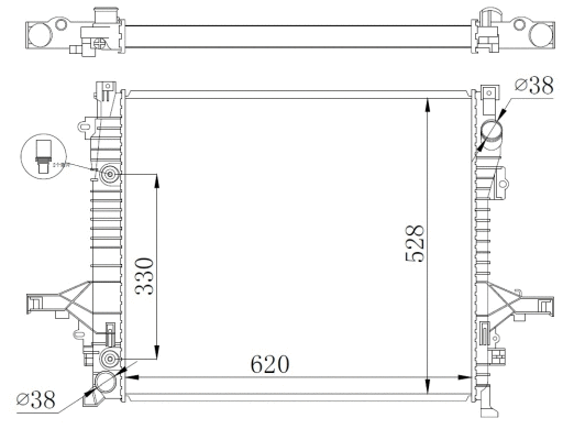 Radiator, engine cooling (550019)