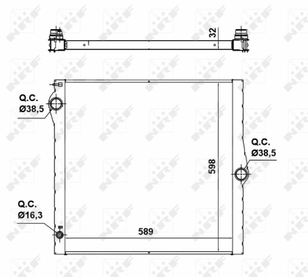 Radiator, engine cooling (50139)