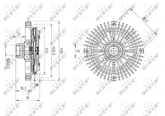 Clutch, radiator fan