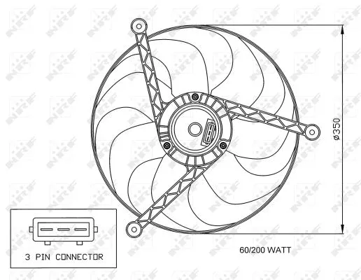 Fan, engine cooling (47057)