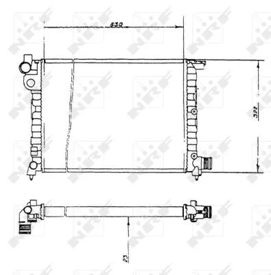 Radiator, engine cooling (58893)