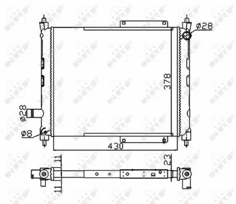 Radiator, engine cooling (50128A)