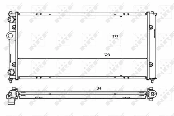 Radiator, engine cooling (58386)