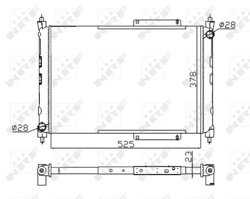 Radiator, engine cooling (55425A)