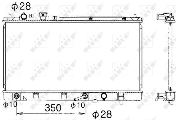 Radiator, engine cooling (53340)