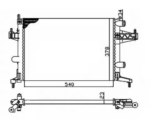 Radiator, engine cooling