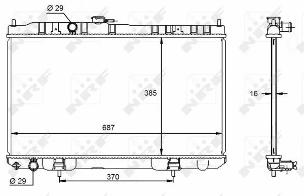 Radiator, engine cooling (59099)