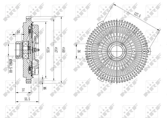 Clutch, radiator fan
