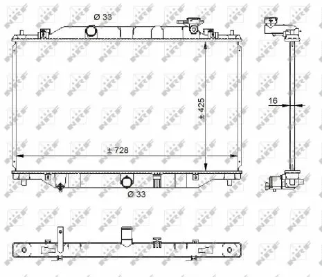 Radiator, engine cooling (59206)