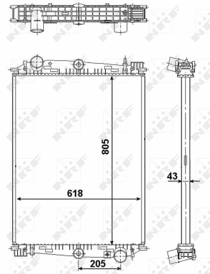 Radiator, engine cooling (519585)
