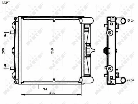 Radiator, engine cooling (59130)