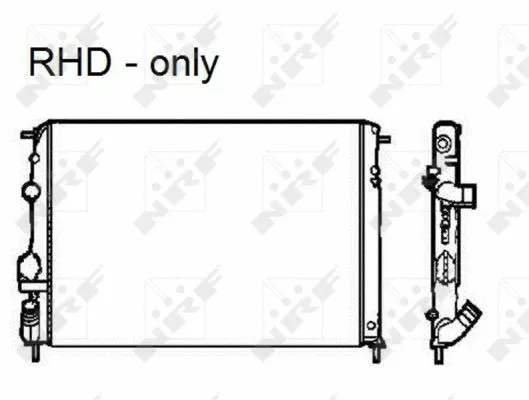 Radiator, engine cooling (58326)