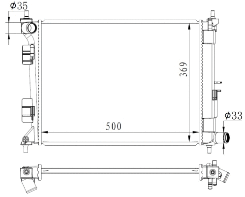 Radiator, engine cooling (59263)