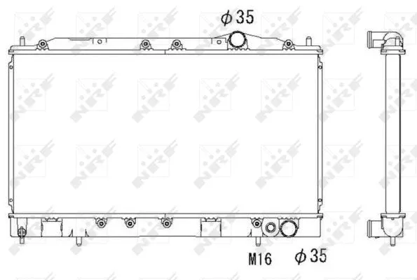 Radiator, engine cooling (53521)