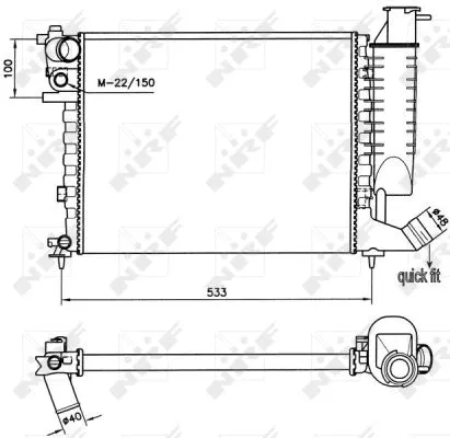 Radiator, engine cooling