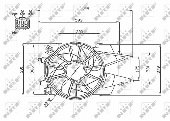 Fan, engine cooling (47743)