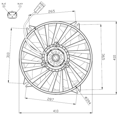 Fan, engine cooling (47962)