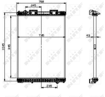 Radiator, engine cooling (519537)