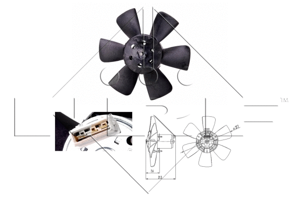Fan, engine cooling (47391)