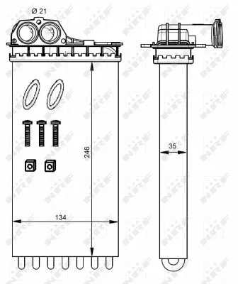 Heat Exchanger, interior heating (54332)