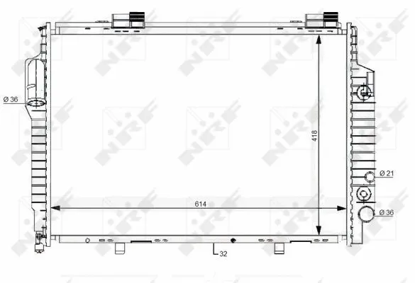 Radiator, engine cooling (59111)