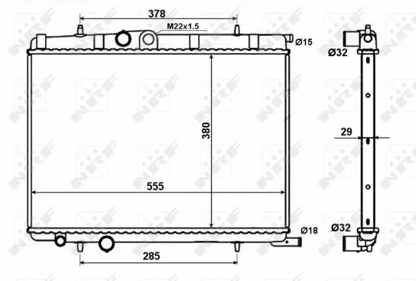 Radiator, engine cooling (56021)