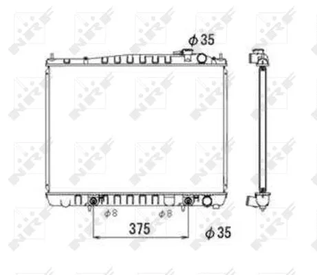 Radiator, engine cooling (53694)