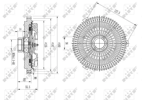 Clutch, radiator fan
