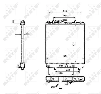Radiator, engine cooling (53862)