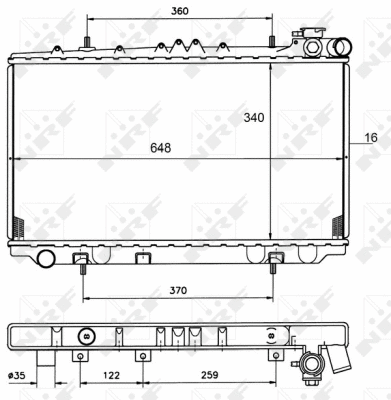 Radiator, engine cooling (50134)